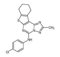 N-(4-chlorophenyl)-2-methyl-8,9,10,11-tetrahydrobenzo[4,5]thieno[3,2-e][1,2,4]triazolo[1,5-c]pyrimidin-5-amine CAS:199284-56-5 manufacturer & supplier