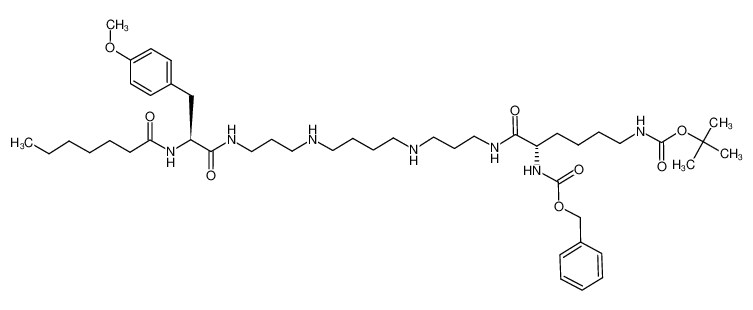 {(S)-5-Benzyloxycarbonylamino-5-[3-(4-{3-[(S)-2-heptanoylamino-3-(4-methoxy-phenyl)-propionylamino]-propylamino}-butylamino)-propylcarbamoyl]-pentyl}-carbamic acid tert-butyl ester CAS:199340-34-6 manufacturer & supplier