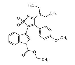 ethyl 3-(3-(diethylamino)-4-(4-methoxyphenyl)-1,1-dioxidoisothiazol-5-yl)-1H-indole-1-carboxylate CAS:199383-72-7 manufacturer & supplier