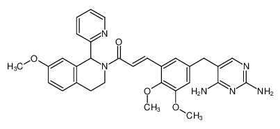 (E)-3-(5-((2,4-diaminopyrimidin-5-yl)methyl)-2,3-dimethoxyphenyl)-1-(7-methoxy-1-(pyridin-2-yl)-3,4-dihydroisoquinolin-2(1H)-yl)prop-2-en-1-one CAS:199476-15-8 manufacturer & supplier