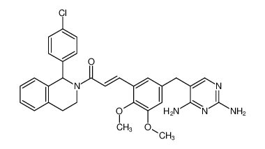 (E)-1-(1-(4-chlorophenyl)-3,4-dihydroisoquinolin-2(1H)-yl)-3-(5-((2,4-diaminopyrimidin-5-yl)methyl)-2,3-dimethoxyphenyl)prop-2-en-1-one CAS:199476-31-8 manufacturer & supplier