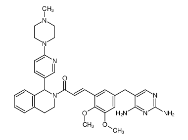 Isoquinoline,2-[3-[5-[(2,4-diamino-5-pyrimidinyl)methyl]-2,3-dimethoxyphenyl]-1-oxo-2-propenyl]-1,2,3,4-tetrahydro-1-[6-(4-methyl-1-piperazinyl)-3-pyridinyl]-,(E)- CAS:199477-28-6 manufacturer & supplier