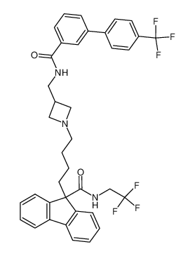 N-(2,2,2-trifluoroethyl)-9-[4-[3-[[[[4'-(trifluoromethyl)[1,1'-biphenyl]-3-yl]carbonyl]-amino]methyl]-1-azetidinyl]butyl]-9H-fluorene-9-carboxamide CAS:199528-13-7 manufacturer & supplier