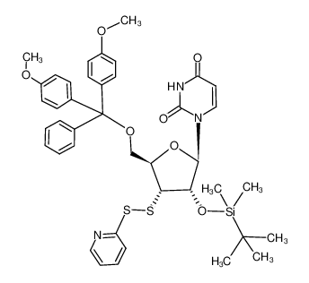 1-[(2R,3S,4R,5R)-5-[Bis-(4-methoxy-phenyl)-phenyl-methoxymethyl]-3-(tert-butyl-dimethyl-silanyloxy)-4-(pyridin-2-yldisulfanyl)-tetrahydro-furan-2-yl]-1H-pyrimidine-2,4-dione CAS:199528-80-8 manufacturer & supplier