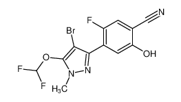 4-(4-bromo-5-(difluoromethoxy)-1-methyl-1H-pyrazol-3-yl)-5-fluoro-2-hydroxybenzonitrile CAS:199529-16-3 manufacturer & supplier