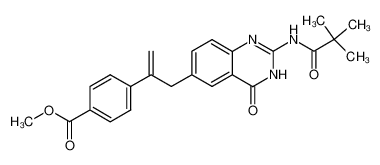 4-{1-[2-(2,2-Dimethyl-propionylamino)-4-oxo-3,4-dihydro-quinazolin-6-ylmethyl]-vinyl}-benzoic acid methyl ester CAS:199535-41-6 manufacturer & supplier