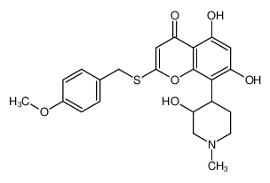 5,7-dihydroxy-8-(3-hydroxy-1-methylpiperidin-4-yl)-2-((4-methoxybenzyl)thio)-4H-chromen-4-one CAS:199588-83-5 manufacturer & supplier