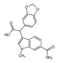 2-(1,3-benzodioxol-5-yl)-2-(6-carbamoyl-1-methyl-1H-3-indolyl)acetic acid CAS:199589-66-7 manufacturer & supplier