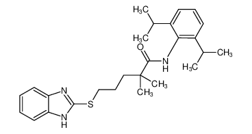 5-((1H-benzo[d]imidazol-2-yl)thio)-N-(2,6-diisopropylphenyl)-2,2-dimethylpentanamide CAS:199592-35-3 manufacturer & supplier