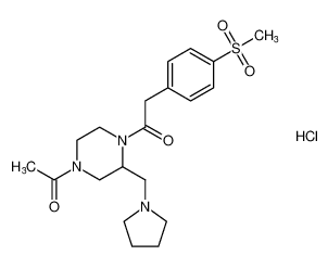 1-(4-acetyl-2-(pyrrolidin-1-ylmethyl)piperazin-1-yl)-2-(4-(methylsulfonyl)phenyl)ethan-1-one hydrochloride CAS:199597-79-0 manufacturer & supplier