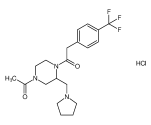 1-(4-acetyl-2-(pyrrolidin-1-ylmethyl)piperazin-1-yl)-2-(4-(trifluoromethyl)phenyl)ethan-1-one hydrochloride CAS:199597-80-3 manufacturer & supplier