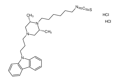 9-(3-((3S,5R)-4-(6-isothiocyanatohexyl)-3,5-dimethylpiperazin-1-yl)propyl)-9H-carbazole dihydrochloride CAS:199661-24-0 manufacturer & supplier