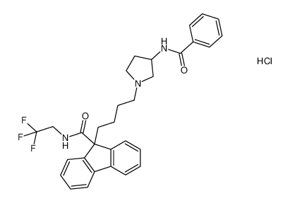 9-(4-(3-benzamidopyrrolidin-1-yl)butyl)-N-(2,2,2-trifluoroethyl)-9H-fluorene-9-carboxamide hydrochloride CAS:199669-63-1 manufacturer & supplier