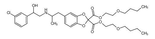 1,3-Benzodioxole-2,2-dicarboxylic acid,5-[2-[[2-(3-chlorophenyl)-2-hydroxyethyl]amino]propyl]-,bis(2-butoxyethyl) ester CAS:199670-86-5 manufacturer & supplier