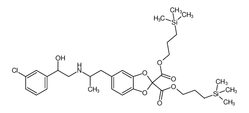 bis(3-(trimethylsilyl)propyl) 5-(2-((2-(3-chlorophenyl)-2-hydroxyethyl)amino)propyl)benzo[d][1,3]dioxole-2,2-dicarboxylate CAS:199670-93-4 manufacturer & supplier