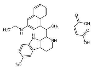 N-ethyl-4-(1-(6-methyl-2,3,4,9-tetrahydro-1H-pyrido[3,4-b]indol-1-yl)ethyl)naphthalen-2-amine maleate CAS:199673-85-3 manufacturer & supplier