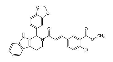 methyl (E)-5-(3-(1-(benzo[d][1,3]dioxol-5-yl)-1,3,4,9-tetrahydro-2H-pyrido[3,4-b]indol-2-yl)-3-oxoprop-1-en-1-yl)-2-chlorobenzoate CAS:199676-49-8 manufacturer & supplier