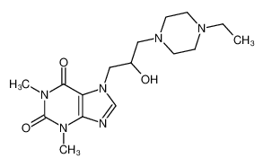 7-[3-(4-ethyl-piperazin-1-yl)-2-hydroxy-propyl]-1,3-dimethyl-3,7-dihydro-purine-2,6-dione CAS:19971-77-8 manufacturer & supplier