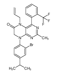 5-allyl-8-(2-bromo-4-isopropylphenyl)-2-methyl-4-(2-(trifluoromethyl)phenyl)-7,8-dihydropteridin-6(5H)-one CAS:199727-98-5 manufacturer & supplier