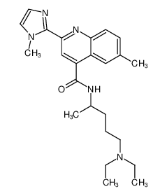 N-(5-(diethylamino)pentan-2-yl)-6-methyl-2-(1-methyl-1H-imidazol-2-yl)quinoline-4-carboxamide CAS:199728-66-0 manufacturer & supplier