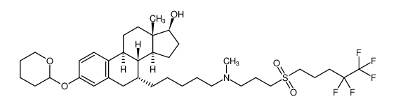 (7R,8R,9S,13S,14S,17S)-13-methyl-7-(5-(methyl(3-((4,4,5,5,5-pentafluoropentyl)sulfonyl)propyl)amino)pentyl)-3-((tetrahydro-2H-pyran-2-yl)oxy)-7,8,9,11,12,13,14,15,16,17-decahydro-6H-cyclopenta[a]phenanthren-17-ol CAS:199730-56-8 manufacturer