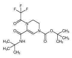 tert-butyl 5-(tert-butylcarbamoyl)-4-(2,2,2-trifluoroacetyl)-3,4-dihydropyrazine-1(2H)-carboxylate CAS:199733-81-8 manufacturer & supplier