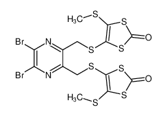 5,5'-(((5,6-dibromopyrazine-2,3-diyl)bis(methylene))bis(sulfanediyl))bis(4-(methylthio)-1,3-dithiol-2-one) CAS:199734-84-4 manufacturer & supplier