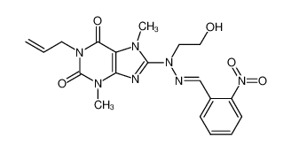 2-nitro-benzaldehyde (1-allyl-3,7-dimethyl-2,6-dioxo-2,3,6,7-tetrahydro-1H-purin-8-yl)-(2-hydroxy-ethyl)-hydrazone CAS:19976-38-6 manufacturer & supplier