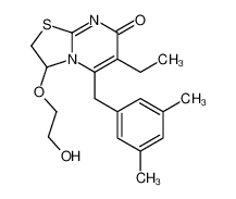 5-[(3,5-dimethylphenyl)methyl]-6-ethyl-3-(2-hydroxyethoxy)-2,3-dihydro-[1,3]thiazolo[3,2-a]pyrimidin-7-one CAS:199852-24-9 manufacturer & supplier