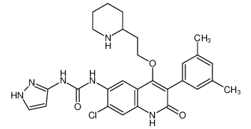 1-(7-chloro-3-(3,5-dimethylphenyl)-2-oxo-4-(2-(piperidin-2-yl)ethoxy)-1,2-dihydroquinolin-6-yl)-3-(1H-pyrazol-3-yl)urea CAS:199859-38-6 manufacturer & supplier