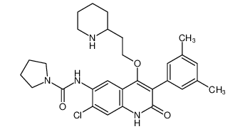 N-(7-chloro-3-(3,5-dimethylphenyl)-2-oxo-4-(2-(piperidin-2-yl)ethoxy)-1,2-dihydroquinolin-6-yl)pyrrolidine-1-carboxamide CAS:199859-53-5 manufacturer & supplier