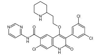 7-chloro-3-(3,5-dichlorophenyl)-2-oxo-4-(2-(piperidin-2-yl)ethoxy)-N-(pyrimidin-4-yl)-1,2-dihydroquinoline-6-carboxamide CAS:199860-78-1 manufacturer & supplier