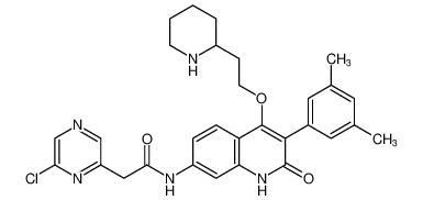 2-(6-chloropyrazin-2-yl)-N-(3-(3,5-dimethylphenyl)-2-oxo-4-(2-(piperidin-2-yl)ethoxy)-1,2-dihydroquinolin-7-yl)acetamide CAS:199861-31-9 manufacturer & supplier