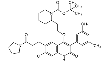 tert-butyl 2-(2-((7-chloro-3-(3,5-dimethylphenyl)-2-oxo-6-(3-oxo-3-(pyrrolidin-1-yl)propyl)-1,2-dihydroquinolin-4-yl)oxy)ethyl)piperidine-1-carboxylate CAS:199861-94-4 manufacturer & supplier