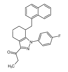 1-[1-(4-Fluoro-phenyl)-7-naphthalen-1-ylmethyl-4,5,6,7-tetrahydro-1H-indazol-3-yl]-propan-1-one CAS:199933-88-5 manufacturer & supplier