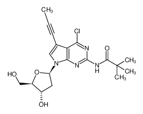 N-[4-Chloro-7-((2R,4S,5R)-4-hydroxy-5-hydroxymethyl-tetrahydro-furan-2-yl)-5-prop-1-ynyl-7H-pyrrolo[2,3-d]pyrimidin-2-yl]-2,2-dimethyl-propionamide CAS:199938-81-3 manufacturer & supplier