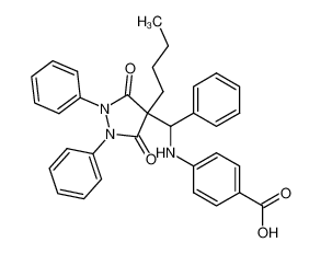 4-[(4-butyl-3,5-dioxo-1,2-diphenyl-pyrazolidin-4-yl)-phenyl-methylamino]-benzoic acid CAS:19994-93-5 manufacturer & supplier