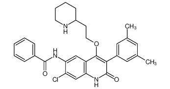 N-(7-chloro-3-(3,5-dimethylphenyl)-2-oxo-4-(2-(piperidin-2-yl)ethoxy)-1,2-dihydroquinolin-6-yl)benzamide CAS:199940-09-5 manufacturer & supplier