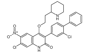 7-chloro-3-(2-chloro-[1,1'-biphenyl]-4-yl)-6-nitro-4-(2-(piperidin-2-yl)ethoxy)quinolin-2(1H)-one CAS:199941-45-2 manufacturer & supplier