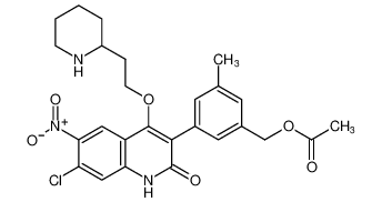 3-(7-chloro-6-nitro-2-oxo-4-(2-(piperidin-2-yl)ethoxy)-1,2-dihydroquinolin-3-yl)-5-methylbenzyl acetate CAS:199941-50-9 manufacturer & supplier