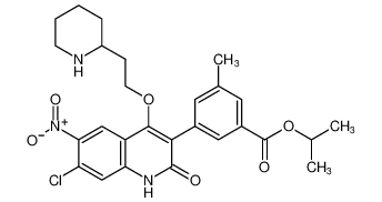 isopropyl 3-(7-chloro-6-nitro-2-oxo-4-(2-(piperidin-2-yl)ethoxy)-1,2-dihydroquinolin-3-yl)-5-methylbenzoate CAS:199941-52-1 manufacturer & supplier