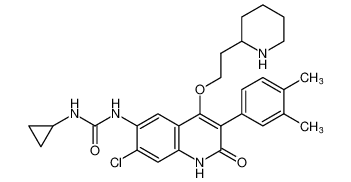 1-(7-chloro-3-(3,4-dimethylphenyl)-2-oxo-4-(2-(piperidin-2-yl)ethoxy)-1,2-dihydroquinolin-6-yl)-3-cyclopropylurea CAS:199941-60-1 manufacturer & supplier