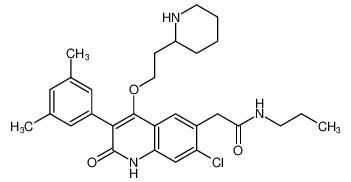 2-(7-chloro-3-(3,5-dimethylphenyl)-2-oxo-4-(2-(piperidin-2-yl)ethoxy)-1,2-dihydroquinolin-6-yl)-N-propylacetamide CAS:199942-15-9 manufacturer & supplier