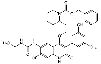 benzyl 2-(2-((7-chloro-3-(3,5-dimethylphenyl)-6-(3-ethylureido)-2-oxo-1,2-dihydroquinolin-4-yl)oxy)ethyl)piperidine-1-carboxylate CAS:199942-69-3 manufacturer & supplier