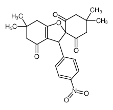 spiro[(6,6-dimethyl-3-(4-nitrophenyl)-4-oxo-2,3,4,5,6,7-hexahydrobenzofuran)-2,2'-(5,5-dimethylcyclohexane-1,3-dione)] CAS:19997-23-0 manufacturer & supplier