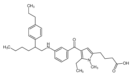 4-(5-ethyl-1-methyl-4-(3-((2-(4-propylphenyl)hexyl)amino)benzoyl)-1H-pyrrol-2-yl)butanoic acid CAS:199994-52-0 manufacturer & supplier