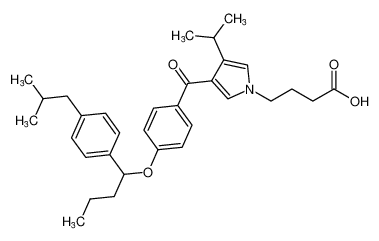 4-(3-(4-(1-(4-isobutylphenyl)butoxy)benzoyl)-4-isopropyl-1H-pyrrol-1-yl)butanoic acid CAS:199995-42-1 manufacturer & supplier