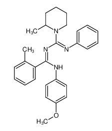 (E)-N-((Z)-((4-methoxyphenyl)amino)(o-tolyl)methylene)-2-methyl-N'-phenylpiperidine-1-carboximidamide CAS:283593-92-0 manufacturer & supplier