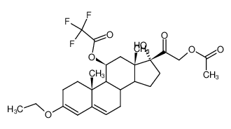 Trifluoro-acetic acid (10R,11S,13S,17R)-17-(2-acetoxy-acetyl)-3-ethoxy-17-hydroxy-10,13-dimethyl-2,7,8,9,10,11,12,13,14,15,16,17-dodecahydro-1H-cyclopenta[a]phenanthren-11-yl ester CAS:2836-94-4 manufacturer & supplier