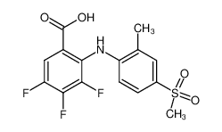 3,4,5-trifluoro-2-(4-methanesulfonyl-2-methyl-phenylamino)-benzoic acid CAS:283601-30-9 manufacturer & supplier